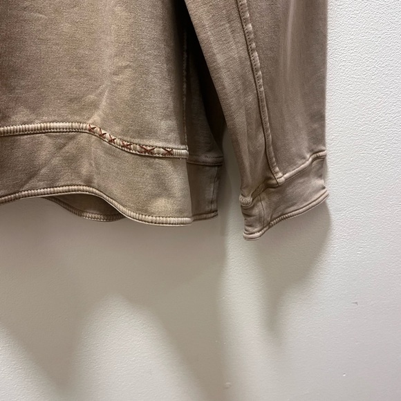 True Grit LA Casual Stylish Quarter Zip-Up Long Sleeve Polo, Men’s Sz L, Brown - Picture 4 of 6